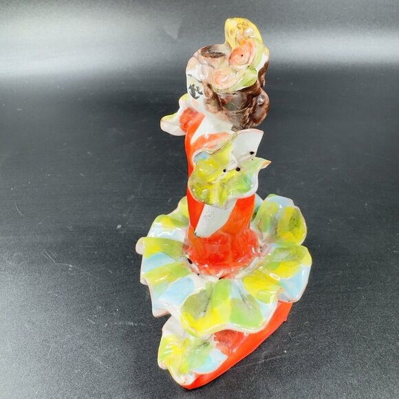 Vintage Hand Made RedWare Pottery Spanish Dancer Artist Signed Figurine Decor - Picture 9 of 12